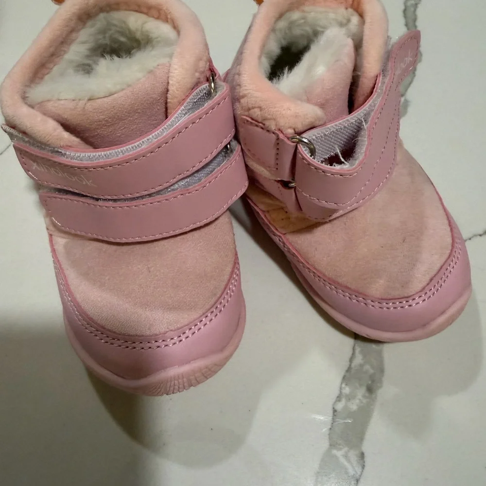 Amazon Pink Kids Boots with Velcro Straps